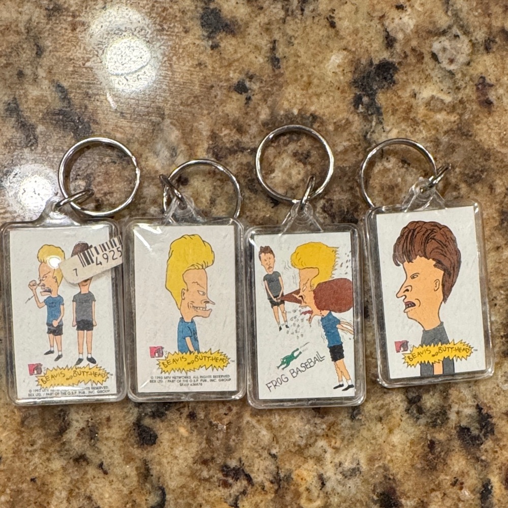 Beavis and Butthead keychain lot Vintage 1993